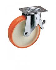 RUOTA GIREVOLE NYLON CON FRENO